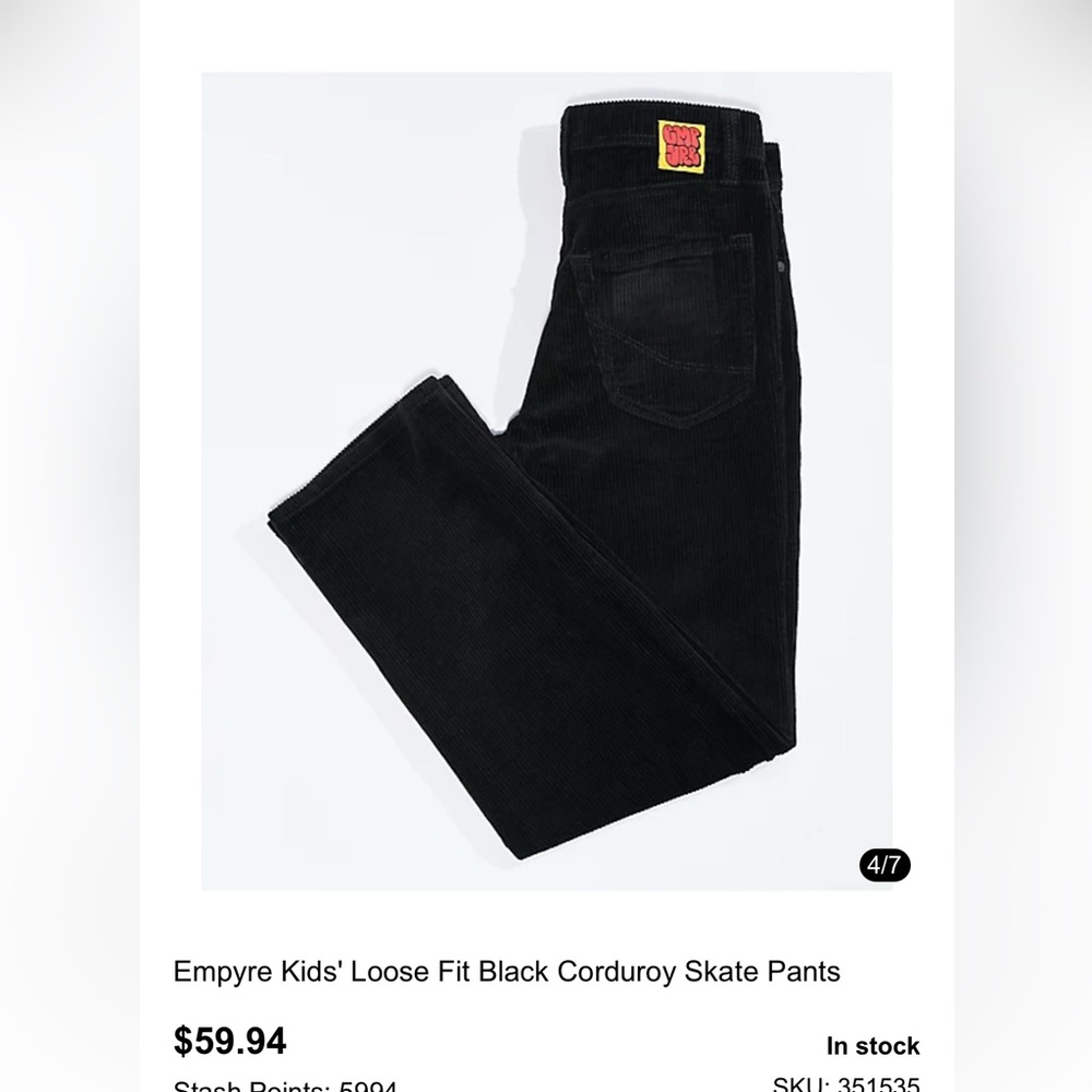 Empyre Black Corduroy Pants